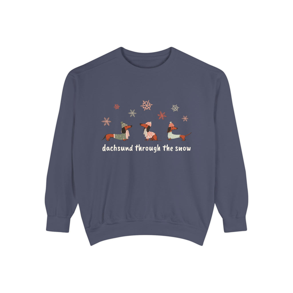 Dachshund through the Snow (Colors) - Unisex Sweatshirt
