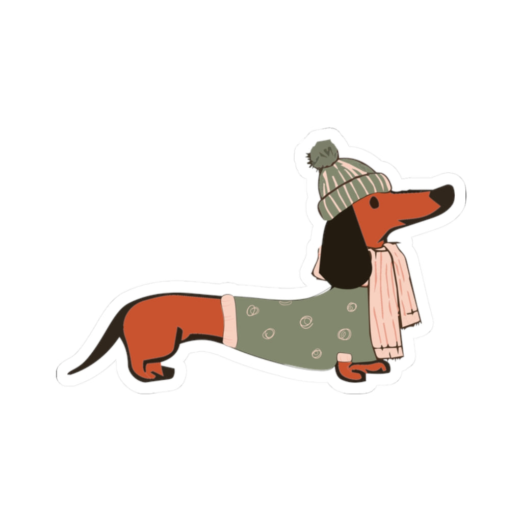 Christmas Dachshund — Kiss-Cut Sticker