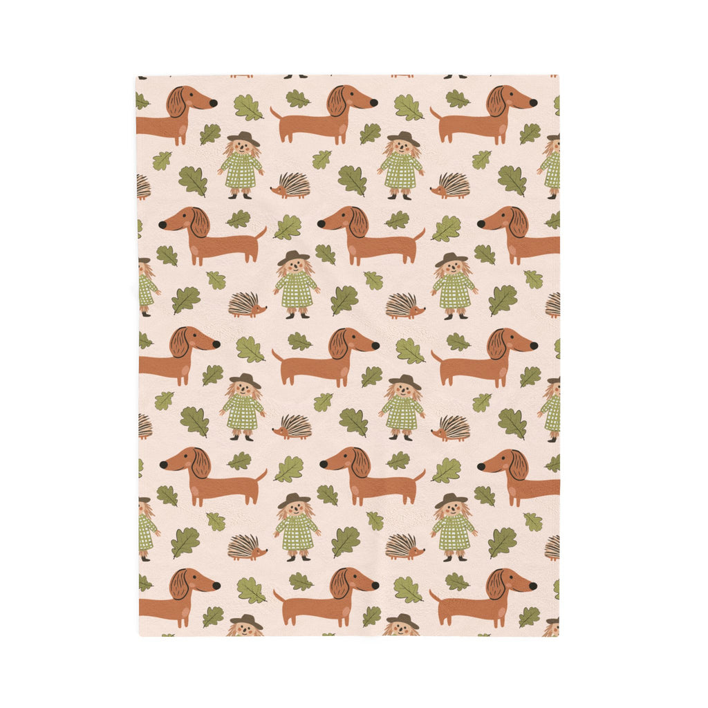 Sausages & Scarecrows (Tan) - Plush Blanket