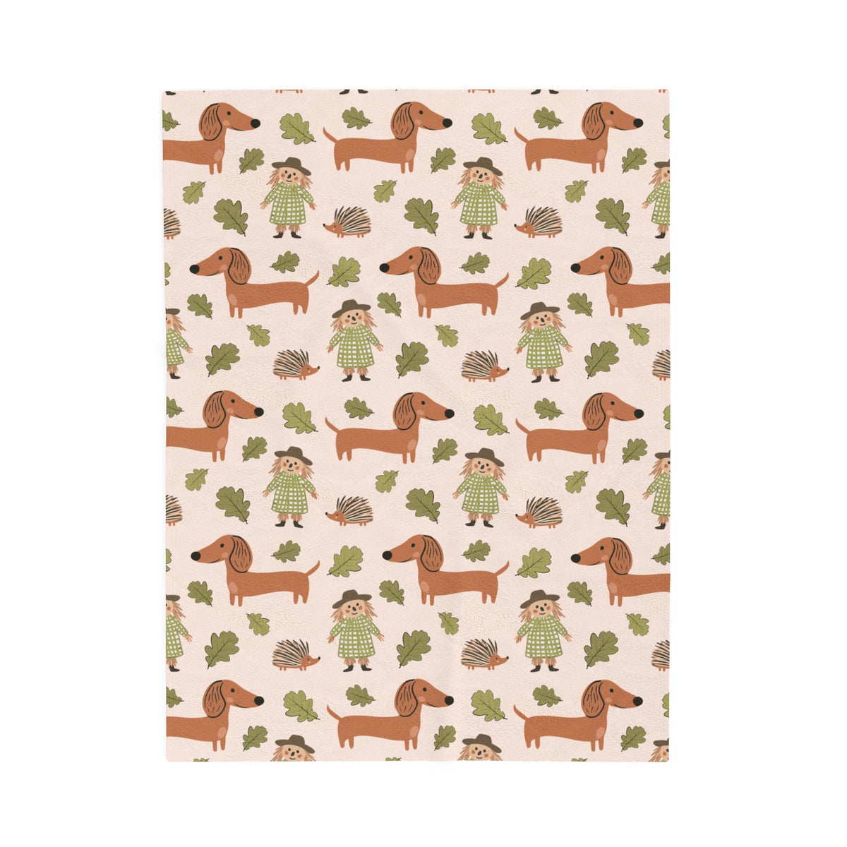 Sausages & Scarecrows (Tan) - Plush Blanket