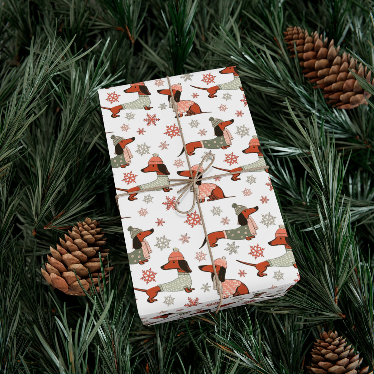 Dachshund Through The Snow - Wrapping Paper