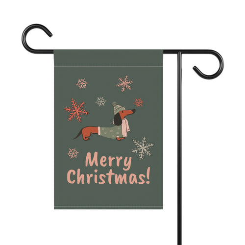 Christmas Dachshund - Garden Flag