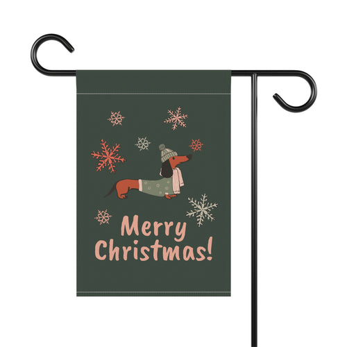 Christmas Dachshund - Garden Flag