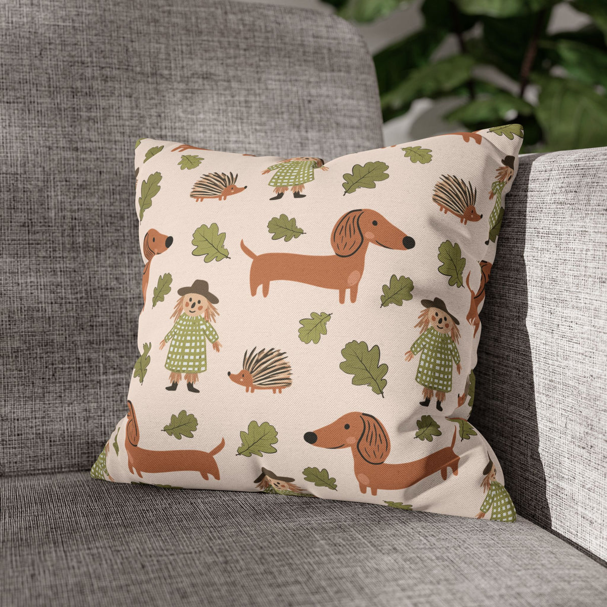 Sausages & Scarecrows (Tan) - Pillowcase