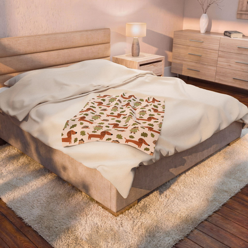 Sausages & Scarecrows (Tan) - Plush Blanket
