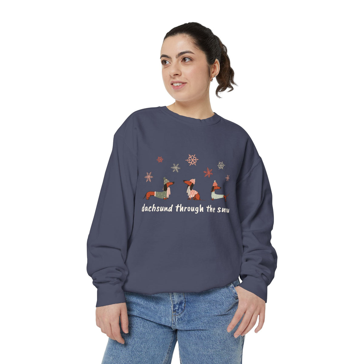 Dachshund through the Snow (Colors) - Unisex Sweatshirt