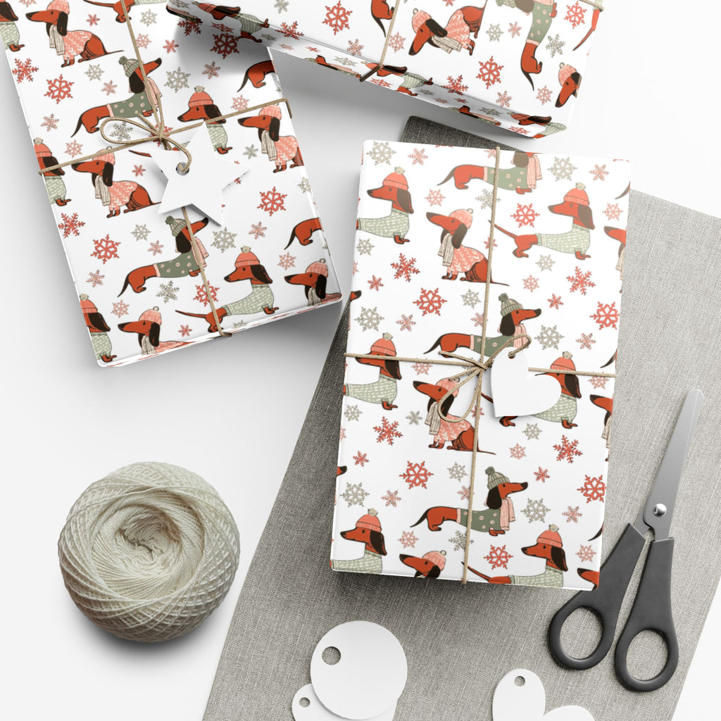 Dachshund Through The Snow - Wrapping Paper
