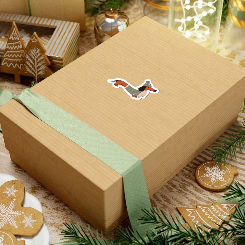 Christmas Dachshund — Kiss-Cut Sticker