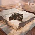 Dachshund Through The Snow (Evergreen) - Plush Blanket