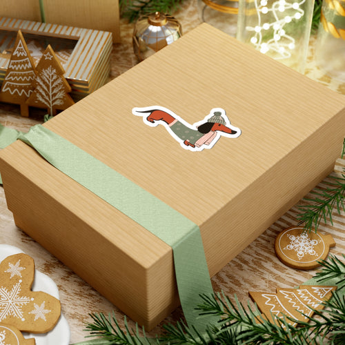 Christmas Dachshund — Kiss-Cut Sticker