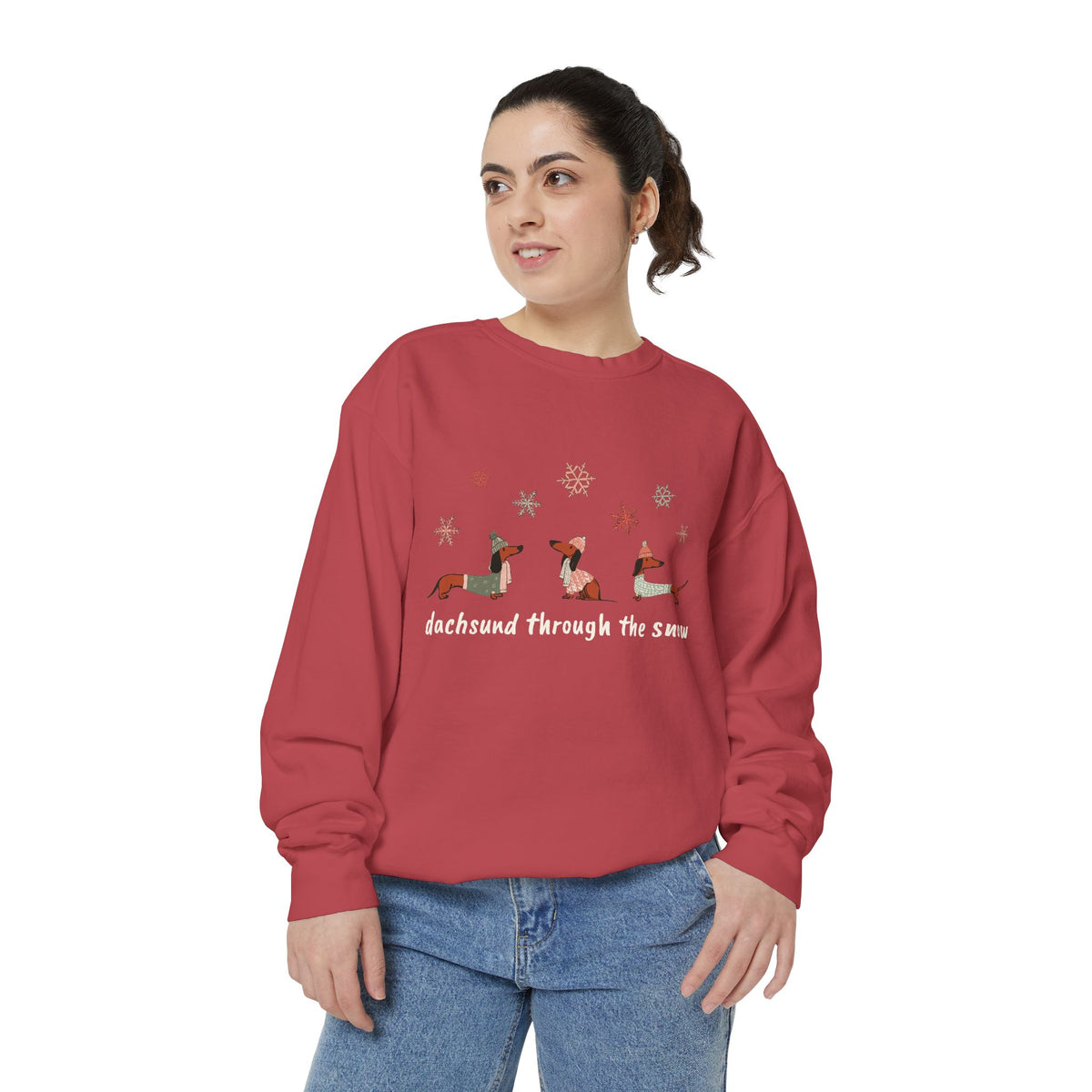 Dachshund through the Snow (Colors) - Unisex Sweatshirt