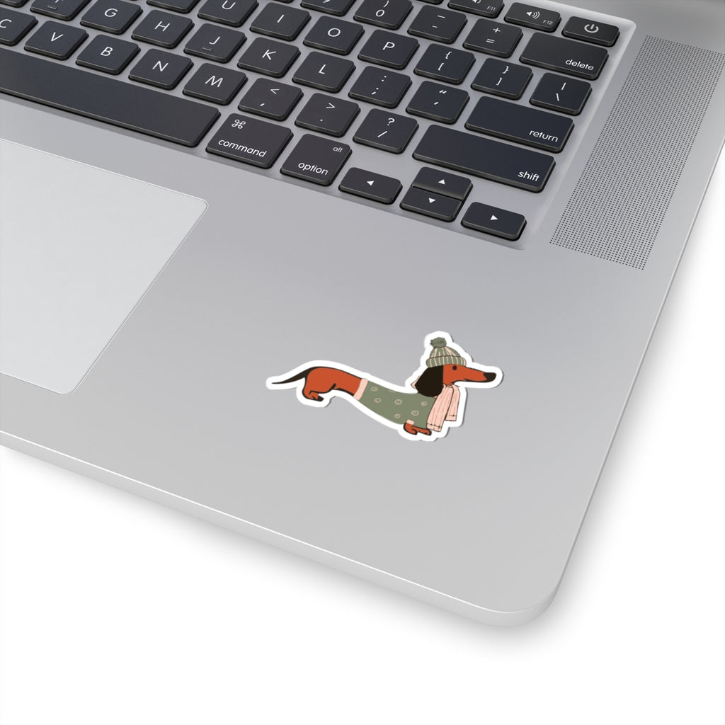 Christmas Dachshund — Kiss-Cut Sticker