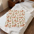Sausages & Scarecrows (Tan) - Plush Blanket