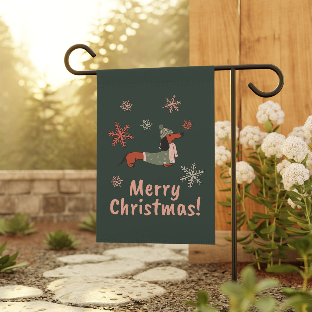 Christmas Dachshund - Garden Flag