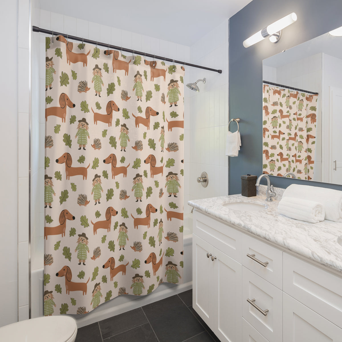Scarecrow & Sausages - Shower Curtain