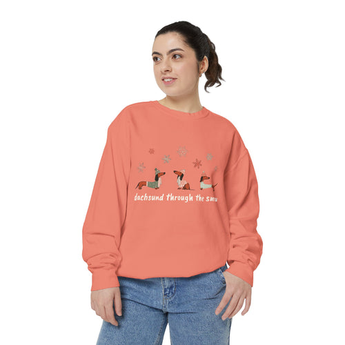 Dachshund through the Snow (Colors) - Unisex Sweatshirt