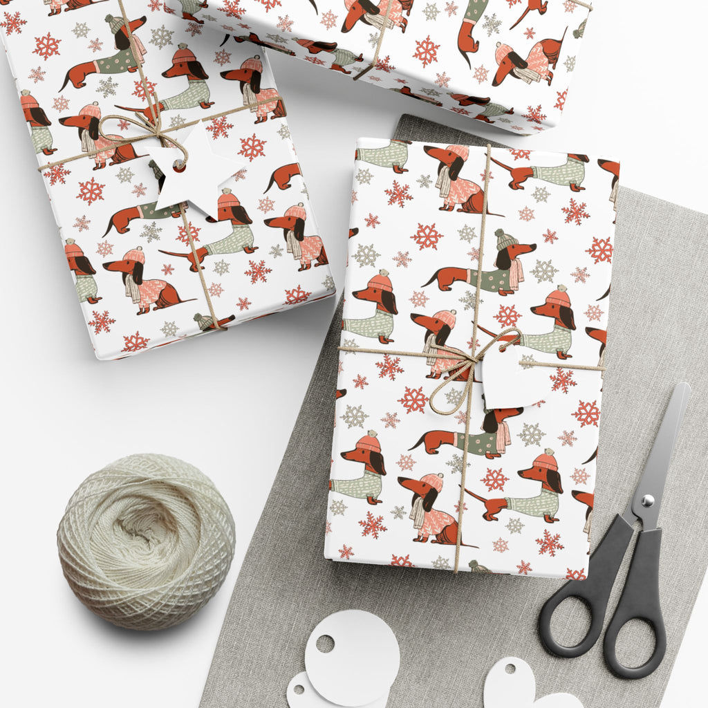 Dachshund Through The Snow - Wrapping Paper