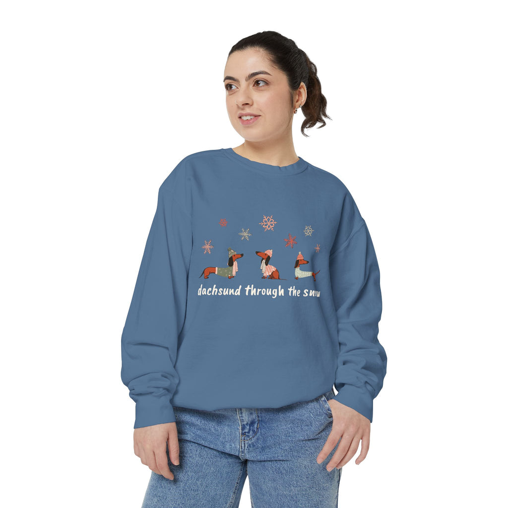 Dachshund through the Snow (Colors) - Unisex Sweatshirt